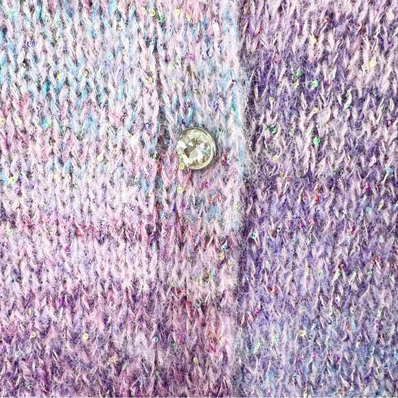NWT Dannijo Mystical Ombre Sequin Cardigan XS Purple - Picture 6 of 10